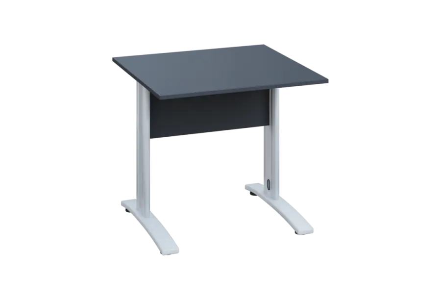 EPK 18 - 8  stůl kancelářský, kovová podnož bílá, deska 18 mm, široký 800 mm, antracit